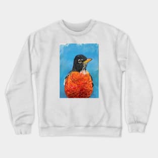 American Robin Bird Drawing Crewneck Sweatshirt